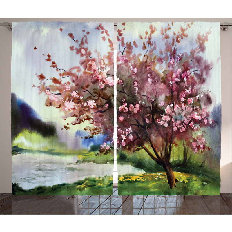 Spring Blooming Nature Curtain