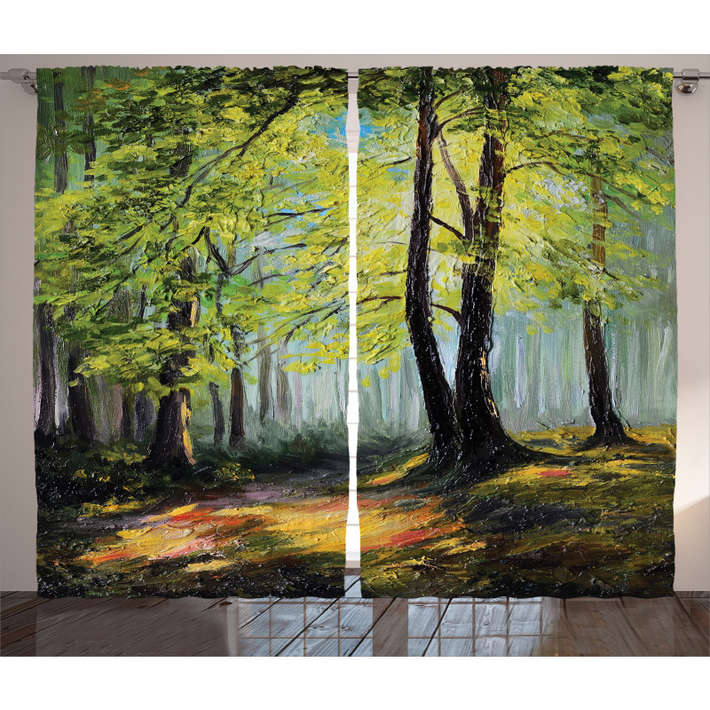 Fall Forest Landscape Curtain