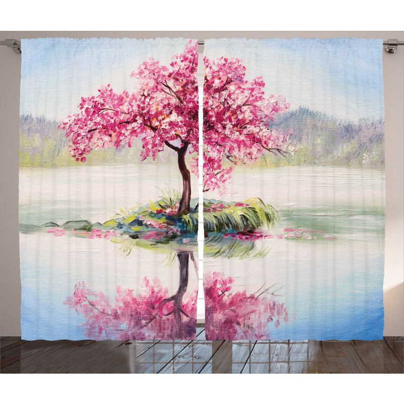 Japanese Cherry Tree Curtain