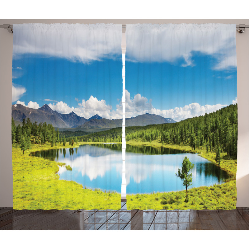 Sky Mountain Landscape Curtain