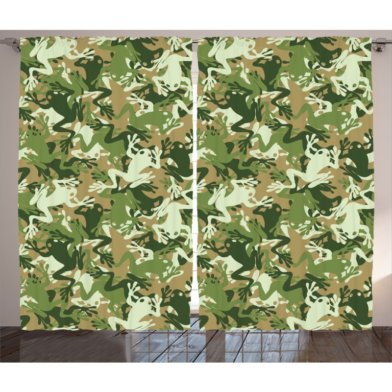 Skull Camouflage Design Curtain