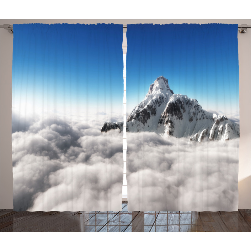 Mountain Sunny Sky Curtain