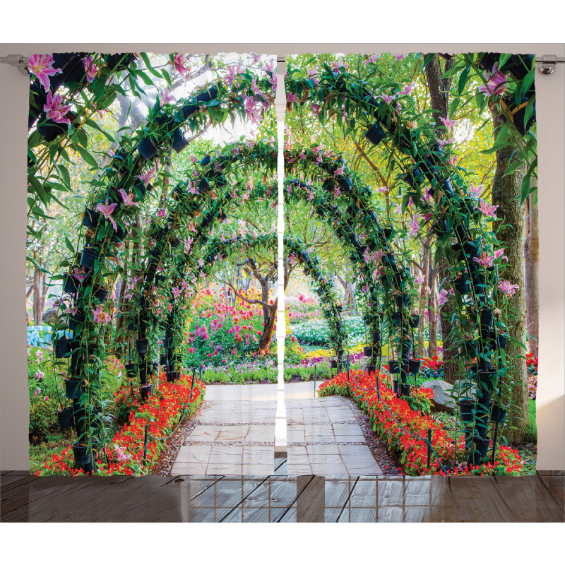 Flower Arches Plants Curtain