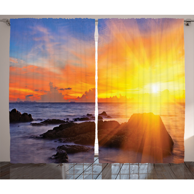 Colorful Sunset Sky Curtain