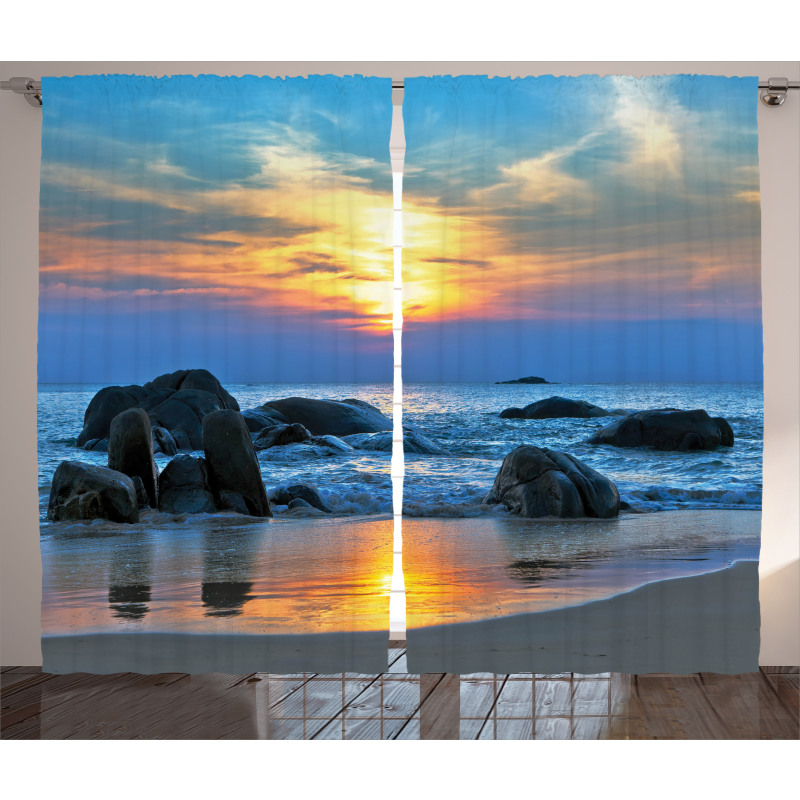Sandy Peaceful Beach Curtain