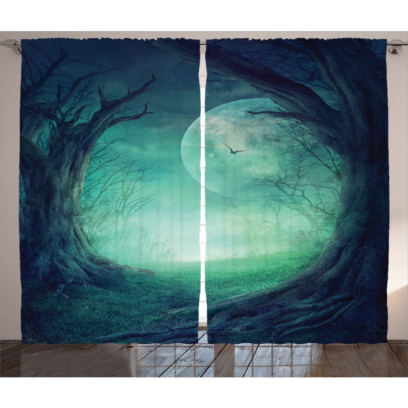 Spooky Valley in Woods Curtain