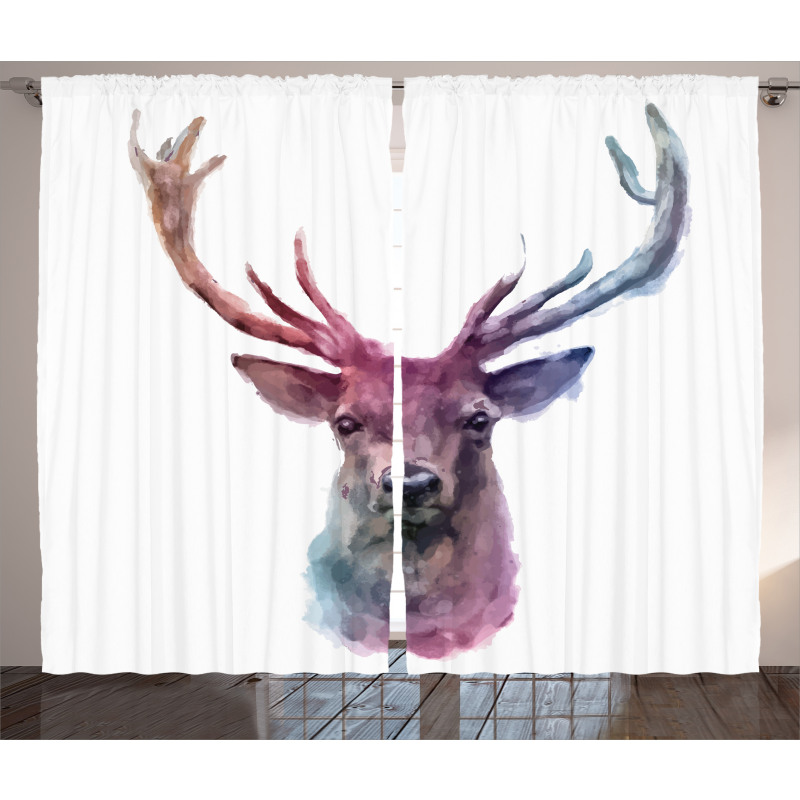 Antlers Wild Nature Curtain