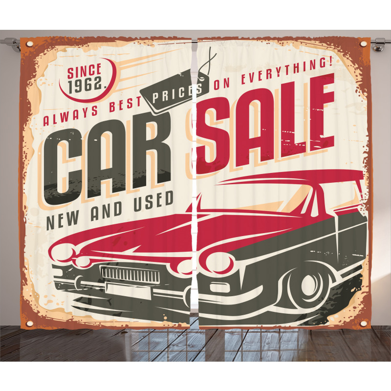 America Car Sale Sign Curtain