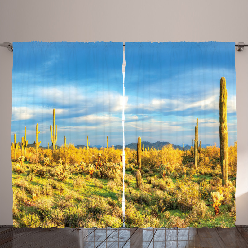 Western Cactus Spikes Curtain