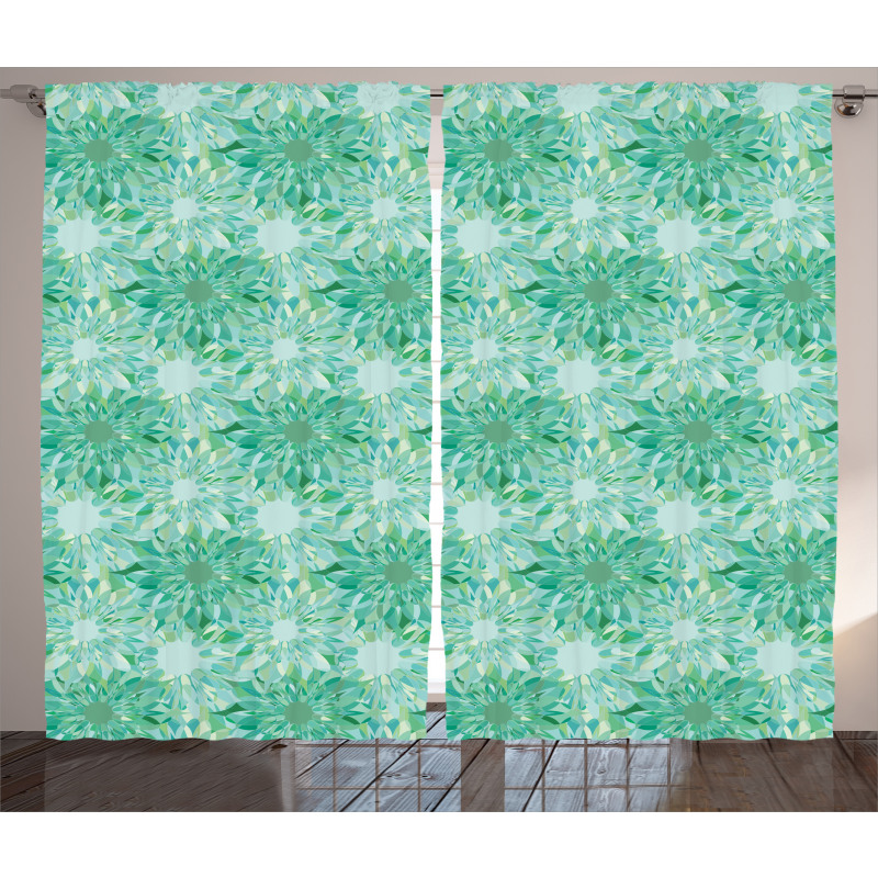 Floral Pattern with Beryl Curtain