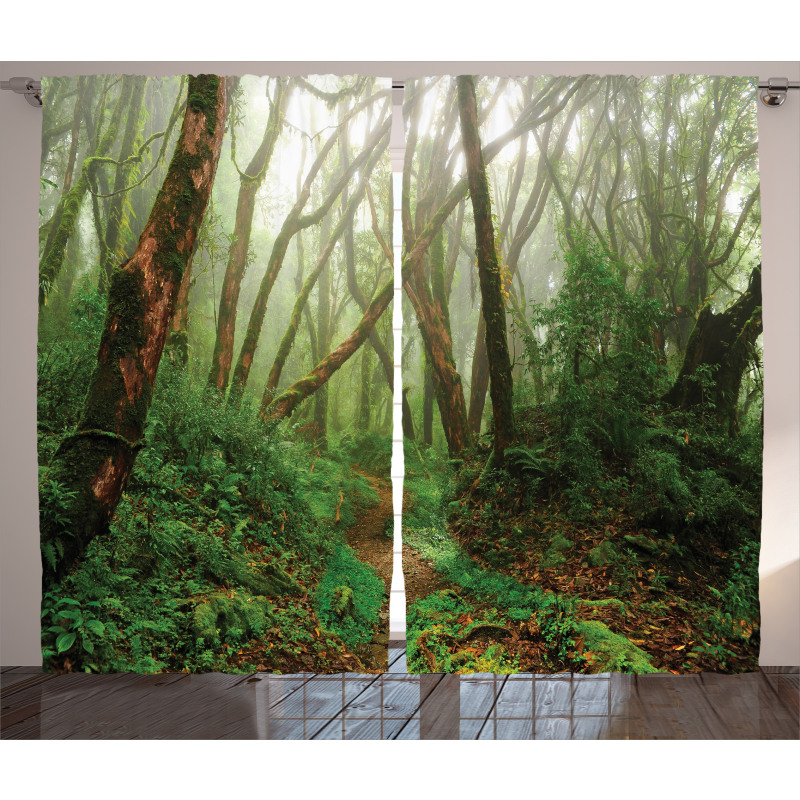 Exotic Jungle Forest Curtain