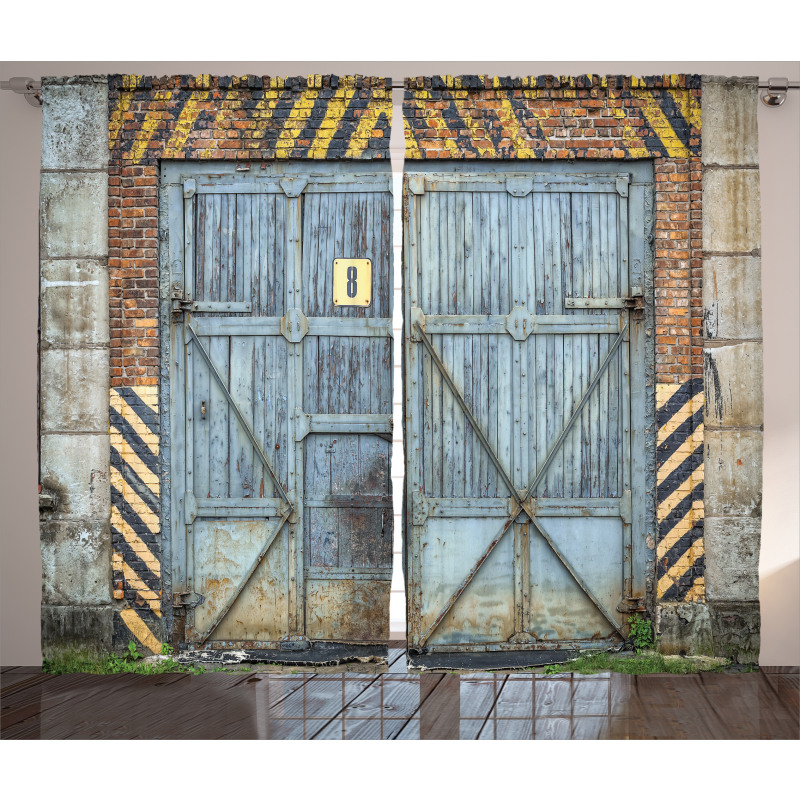 Aged Wooden Factory Curtain