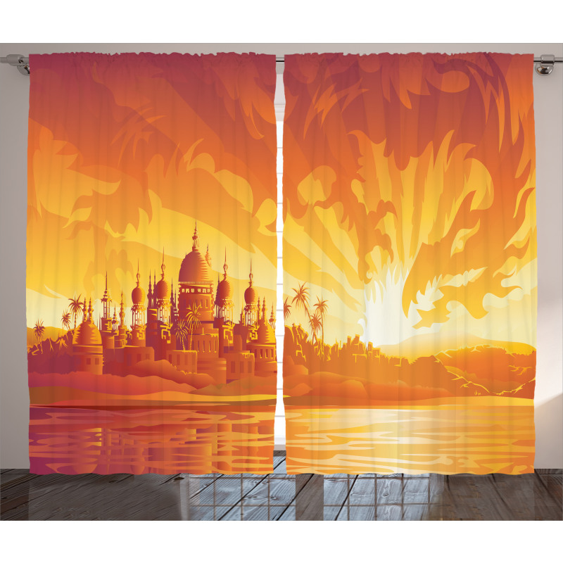 Orange City Sky Palace Curtain