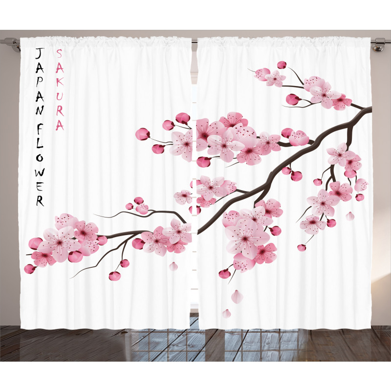 Japanese Cherry Branch Curtain