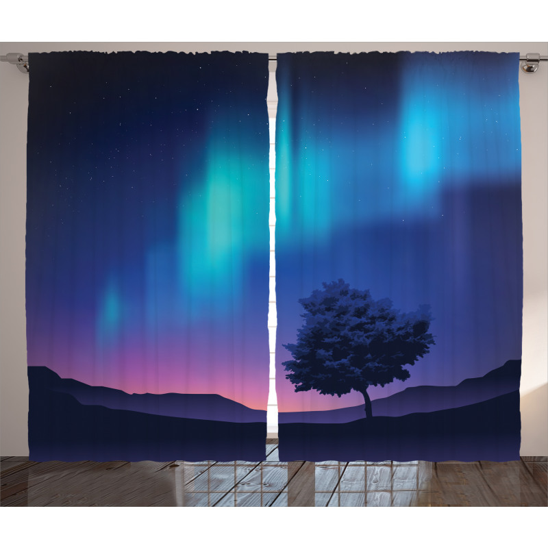 Aurora Borealis Tree Curtain