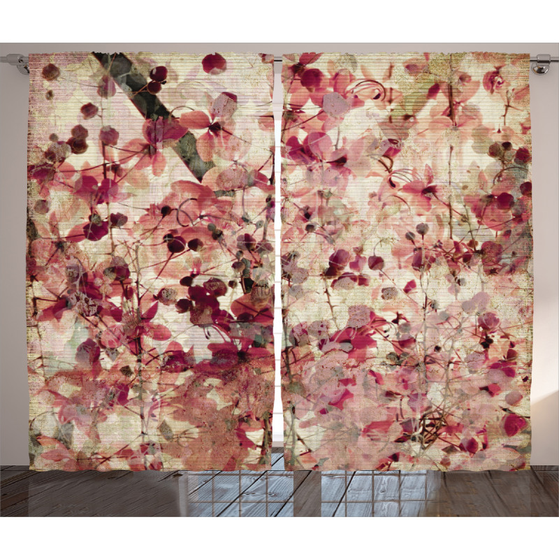 Cherry Blossoms Floral Curtain