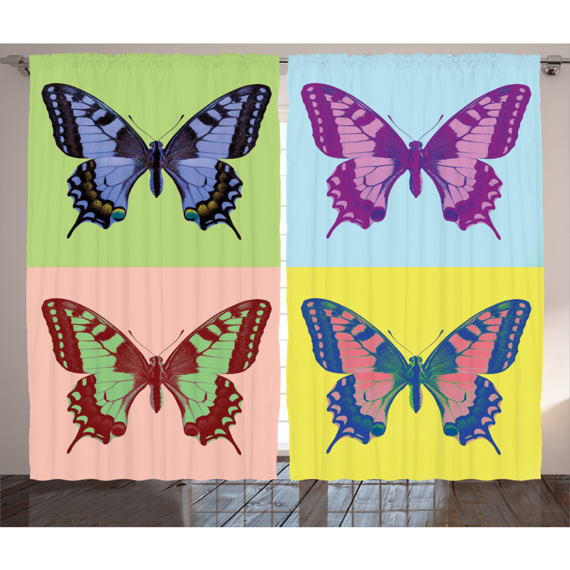 Pop Art Swallowtail Curtain