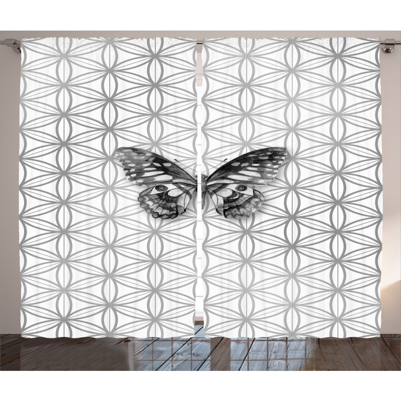 Geometric Butterfly Curtain