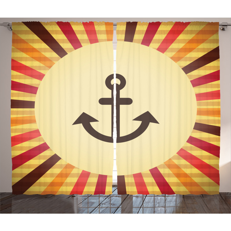 Pop Art Sailing Anchor Curtain