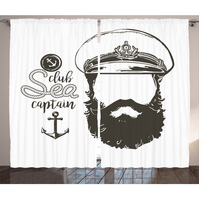 Hat and Beard Seaman Curtain