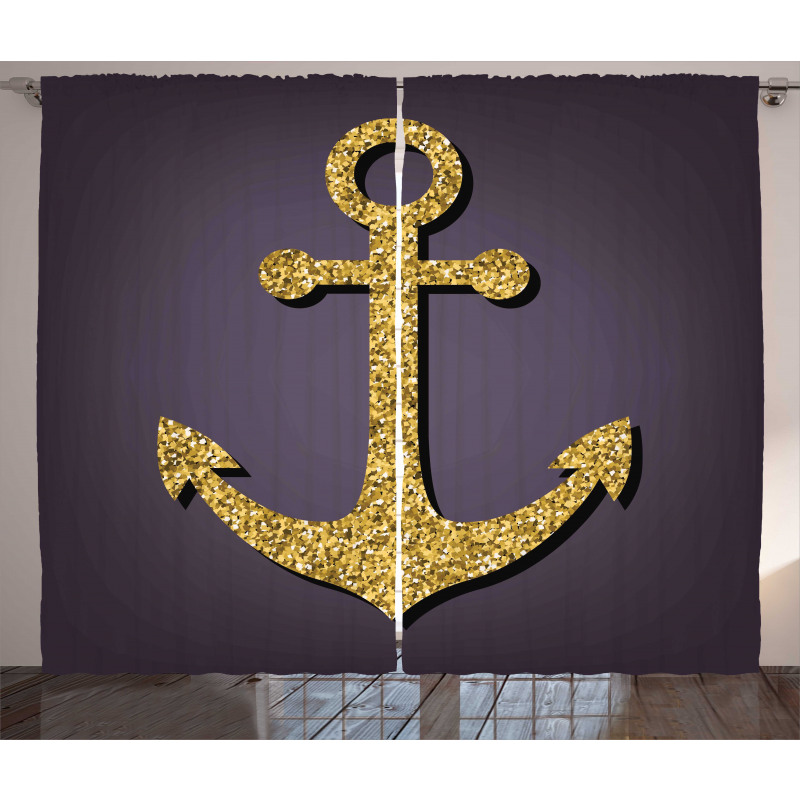Anchor Pattern Tranquil Curtain