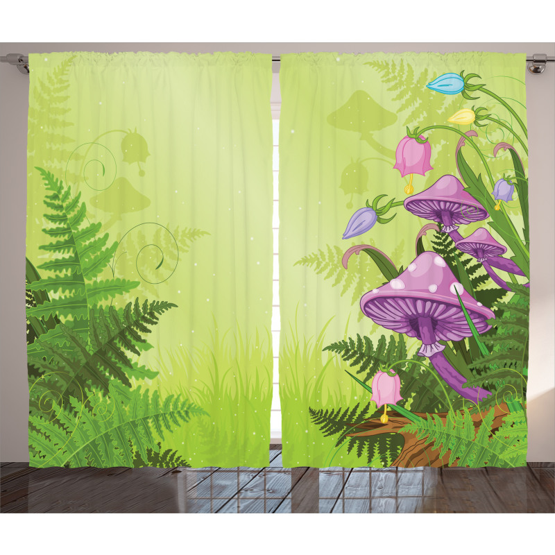 Mushroom Flower Magic Curtain