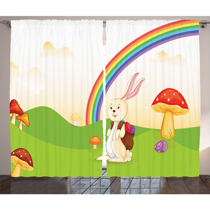 Bunny Easter Egg Kids Curtain