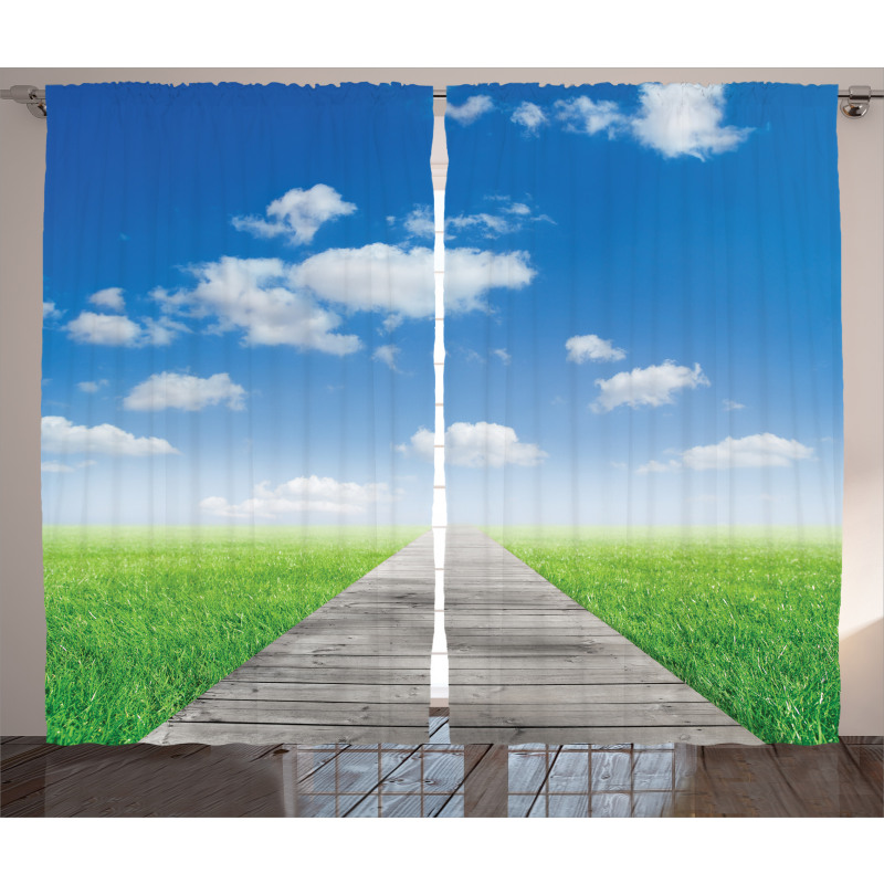 Meadow Countryside Path Curtain