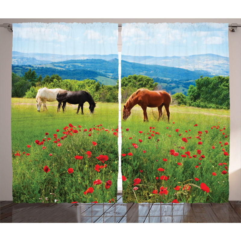 Landscape Rural Scene Curtain