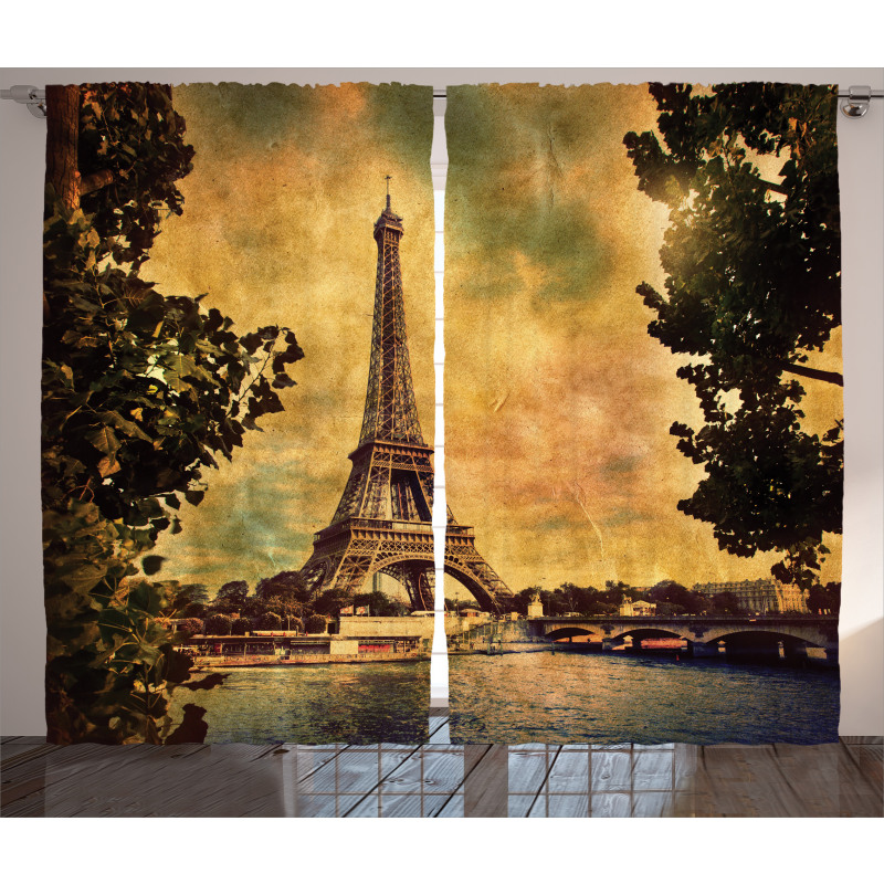 Eiffel Tower Tree Curtain