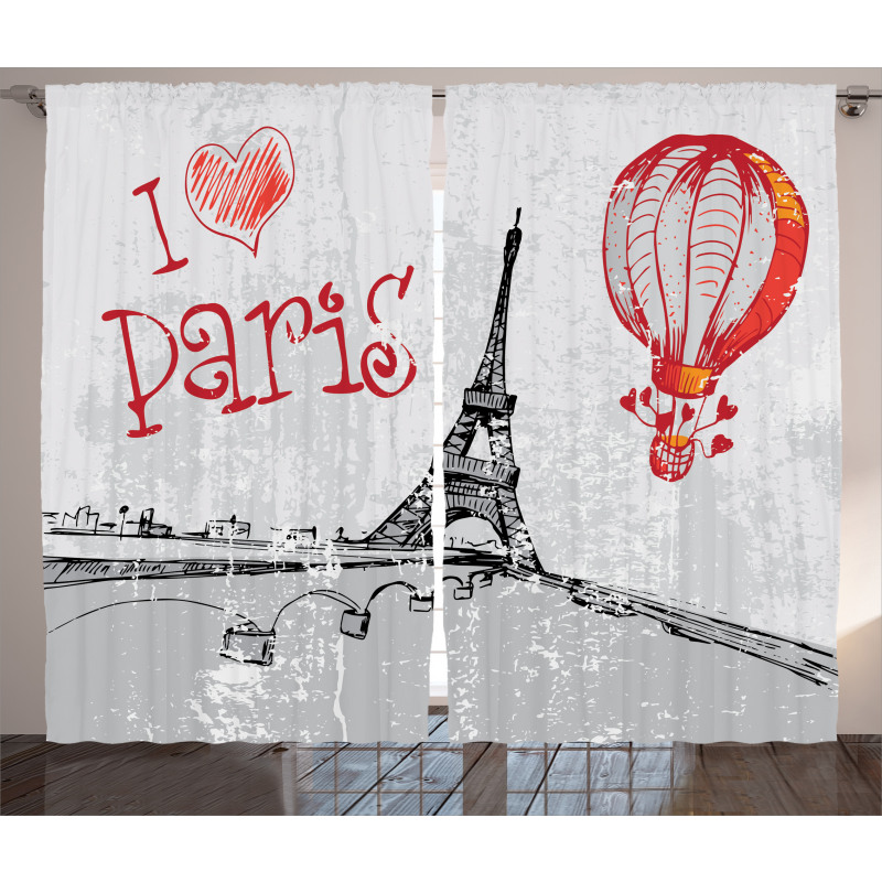 Paris Hot Air Balloon Curtain