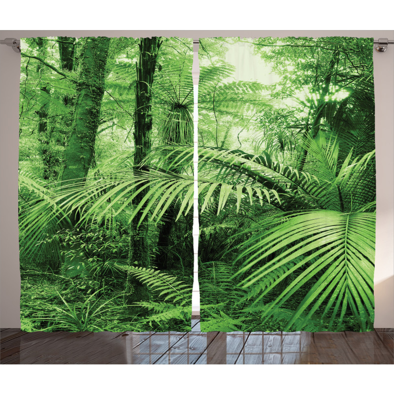 Palm Trees Exotic Plants Curtain