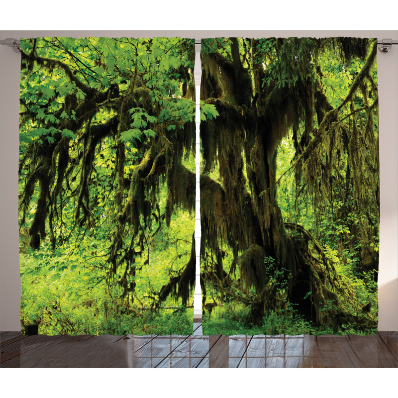 Moss Jungle Wildlife Curtain