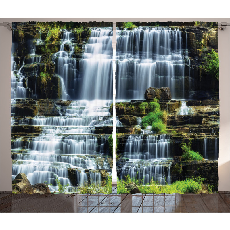 Waterfall Jungle Rural Curtain