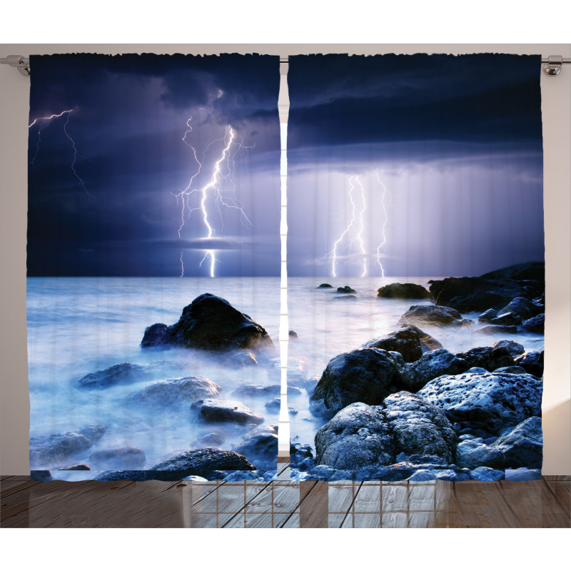 Rocky Coast Mystic Storm Curtain