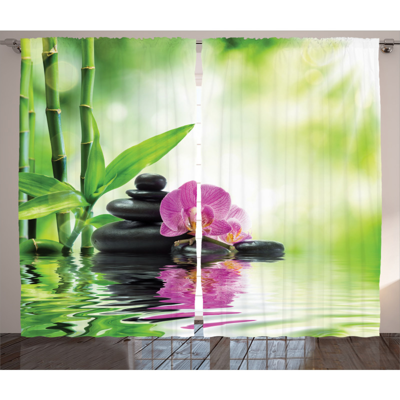 Orchids Rocks Water Curtain