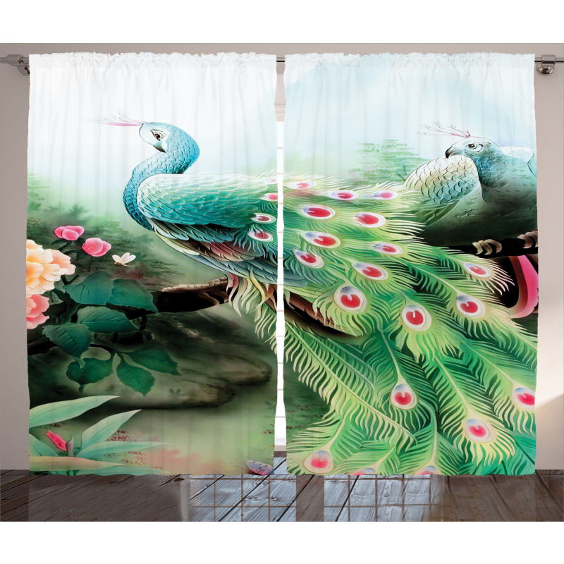 Summer Flower Garden Curtain