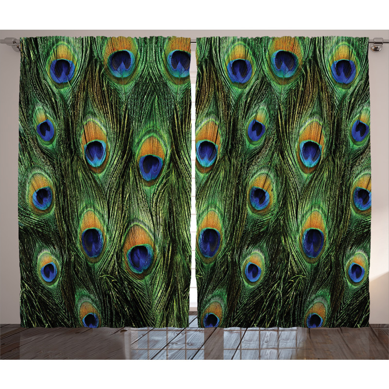 Exotic Animal Feathers Curtain
