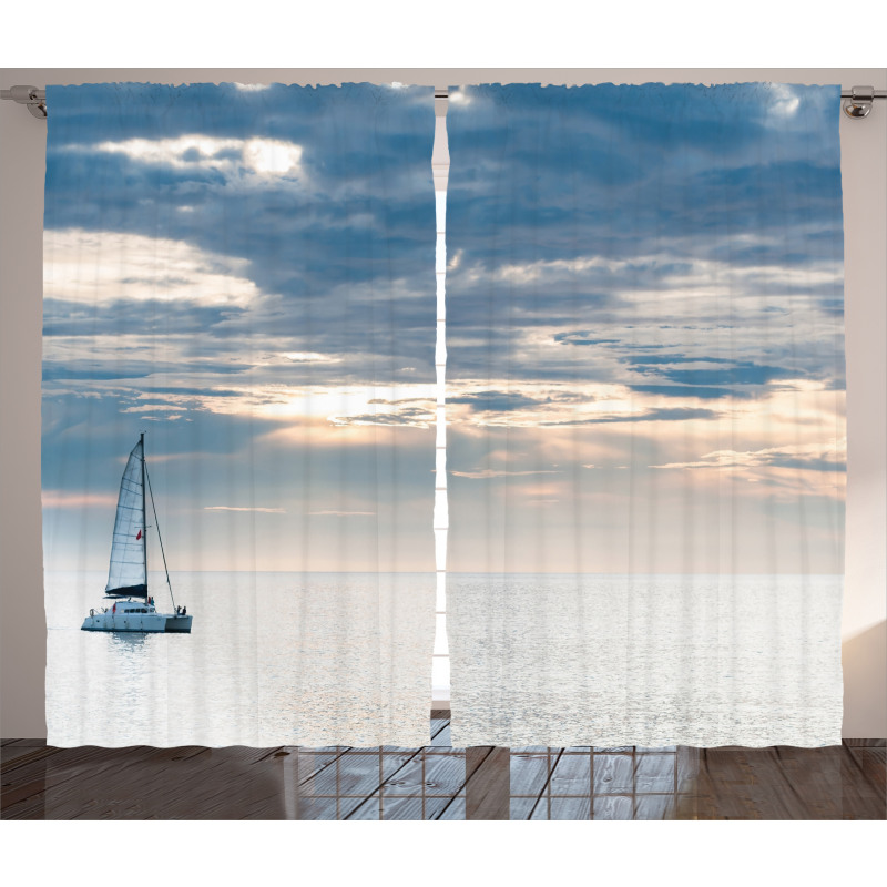 Sailing Yacht Sunset Curtain