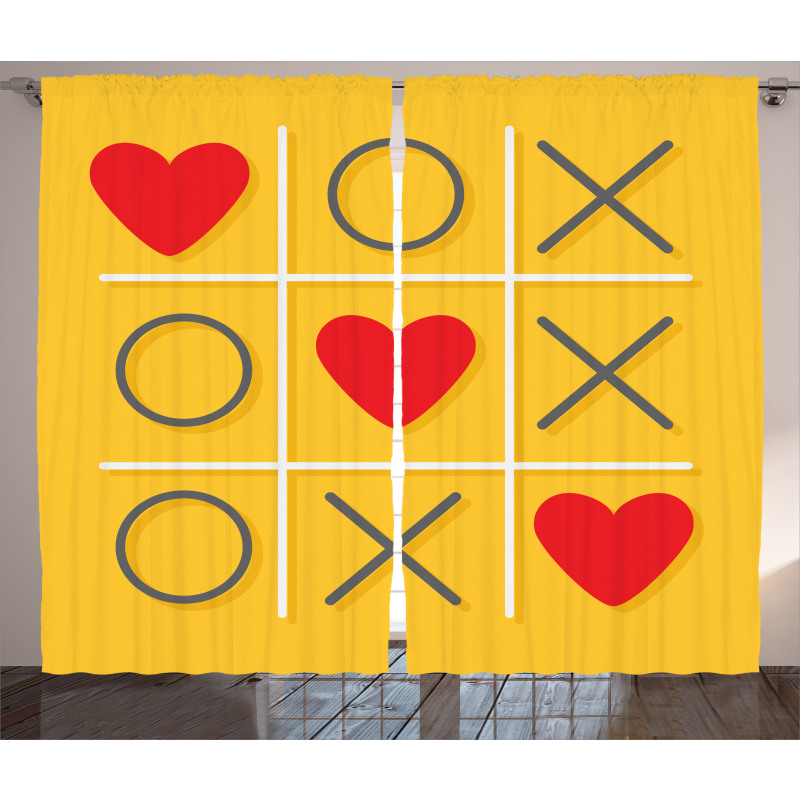 Romantic Xoxo Kiss Design Curtain