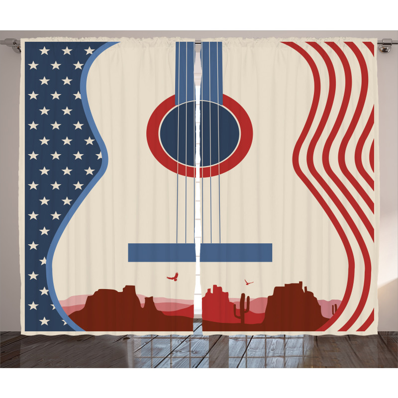 Country Music Guitar Curtain