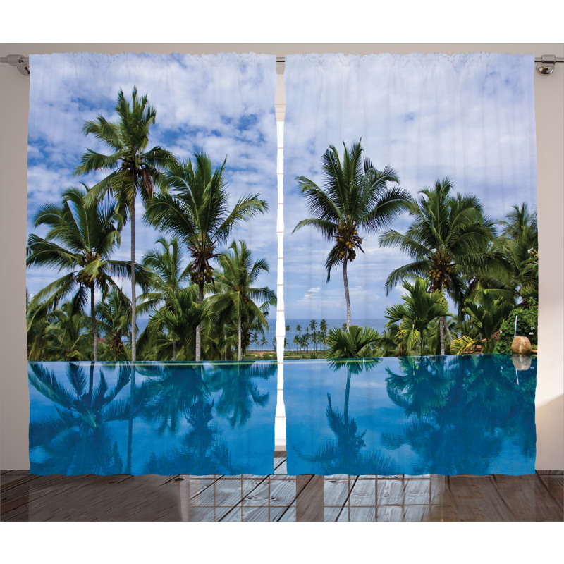 Infinity Pool Palm Curtain