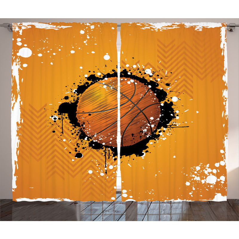 Basketball Splash Style Curtain