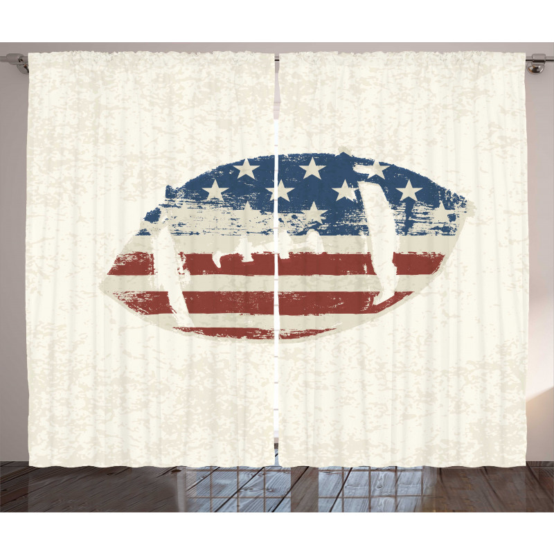 American Flag Football Curtain