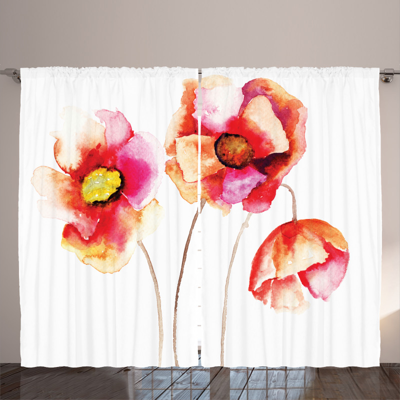 Blooming Poppies Curtain