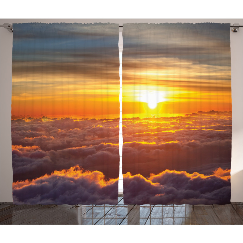 Sunset Scene on Clouds Curtain