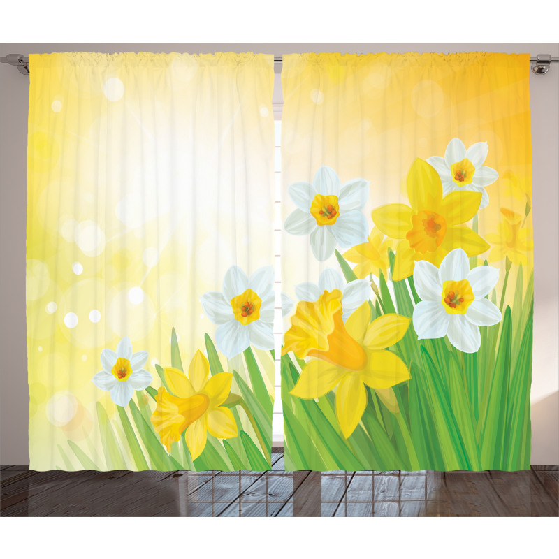 Flower Garden in Summer Curtain