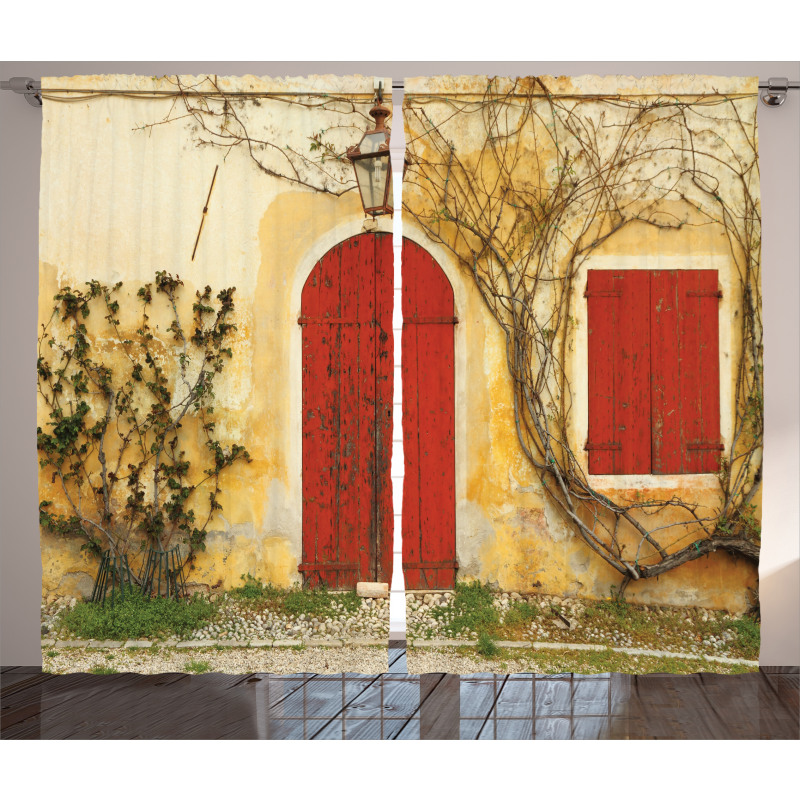Aged Doors Tuscan House Curtain