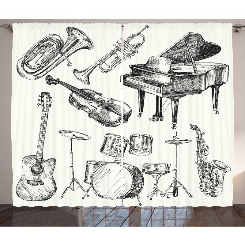 Musical Instruments Curtain