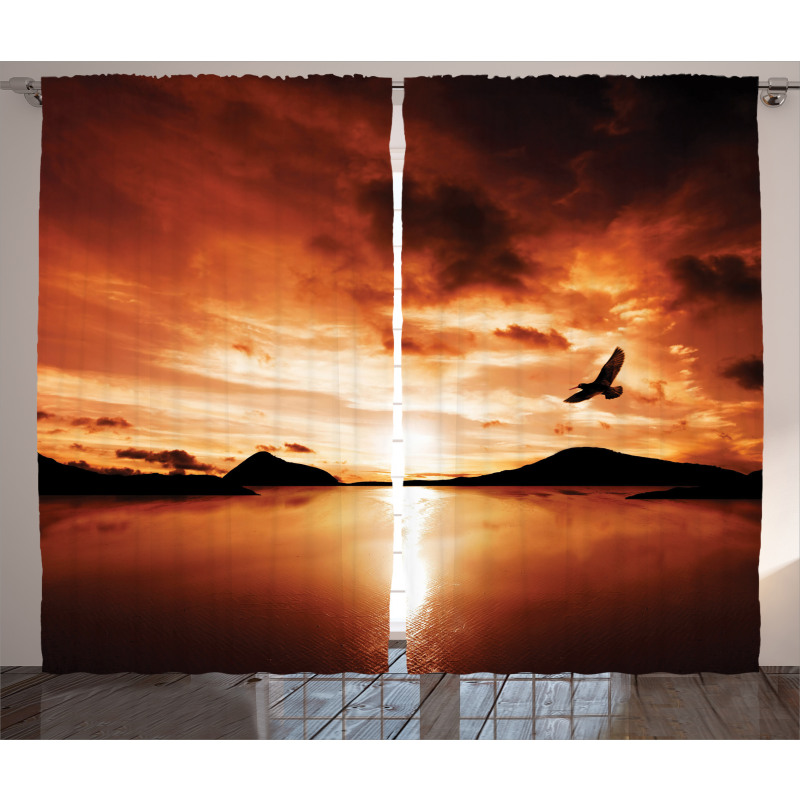 Sunset SeMountain Wings Curtain